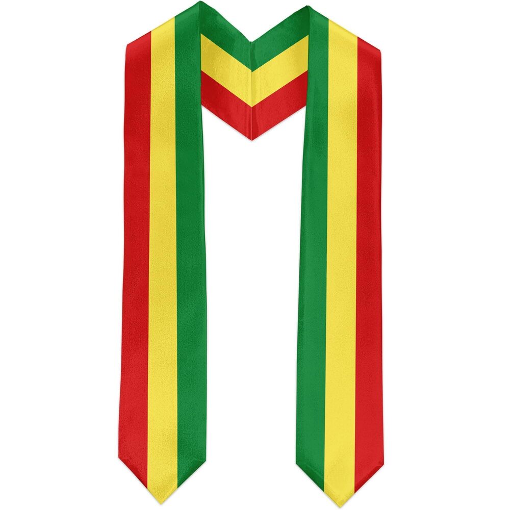 4320 Mali Flag Graduation Sash Satin Scarf 72" Stole for Abroad Student